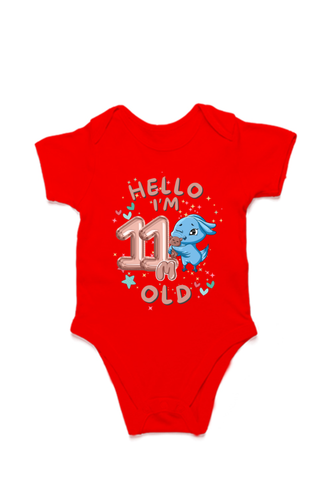 Adorable Baby Milestone Rompers | 11 months old | Soft & Comfy Cotton - Unisex