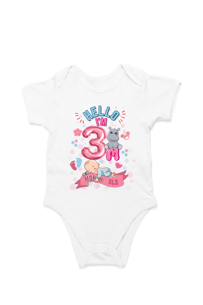 Adorable Baby Milestone Rompers | 3 Months old | Soft & Comfy Cotton