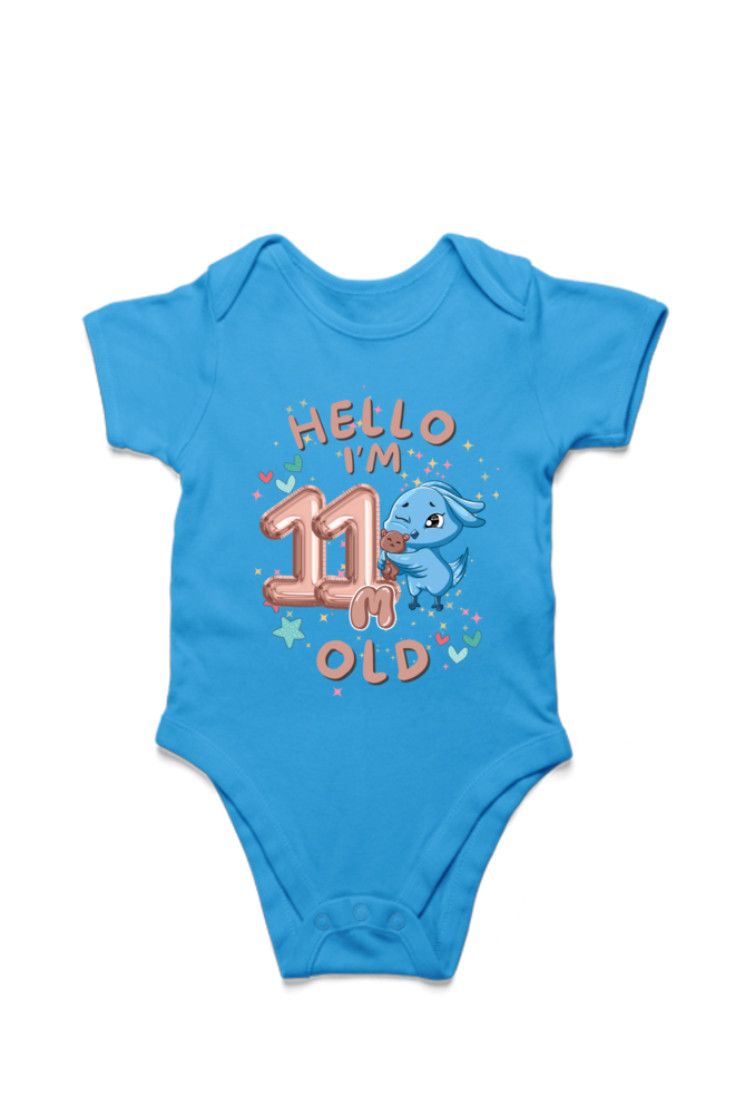 Adorable Baby Milestone Rompers | 11 months old | Soft & Comfy Cotton - Unisex