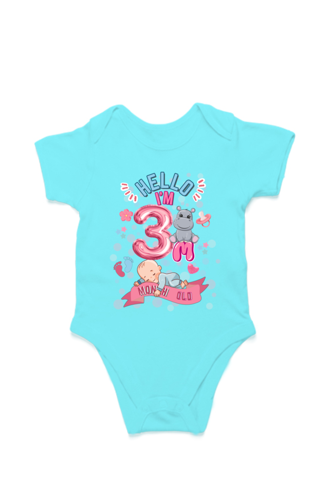 Adorable Baby Milestone Rompers | 3 Months old | Soft & Comfy Cotton