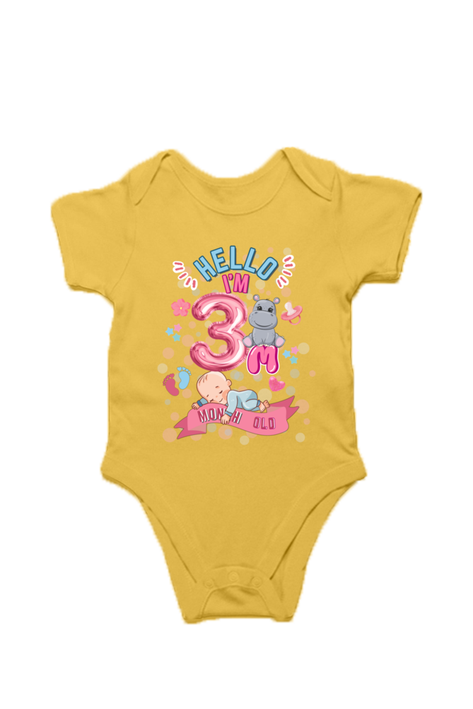 Adorable Baby Milestone Rompers | 3 Months old | Soft & Comfy Cotton