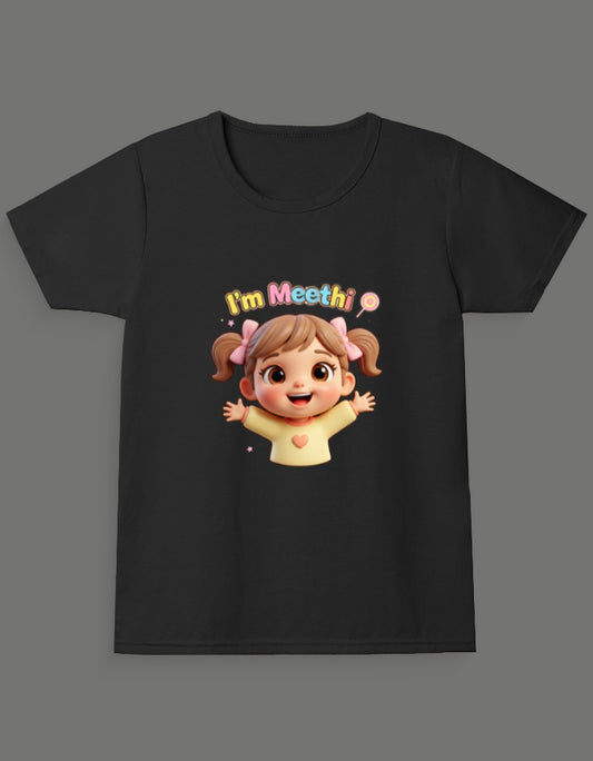 Twin Girl Tees – "I’m Meethi" & "I'm Namkeen" - Black