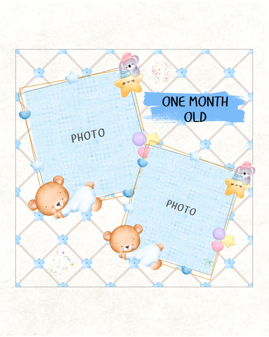 Baby Boy Keepsake Memory Book (0–6 Months)