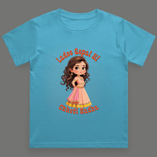 Ladoo Gopal Ki Chhoti Radha - Crew Neck T-Shirt