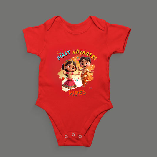 First Navratri Vibes | Unisex Cotton Festive Kids Rompers