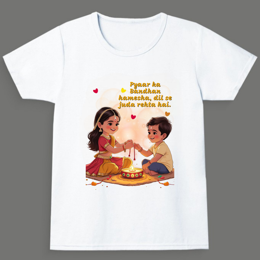 Pyaar Ka Bandhan Toddler Tee - Boy's Crew Neck T-Shirt
