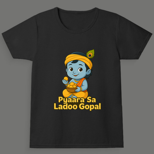 Pyaara Sa Ladoo Gopal- Boy's Crew Neck T-Shirt