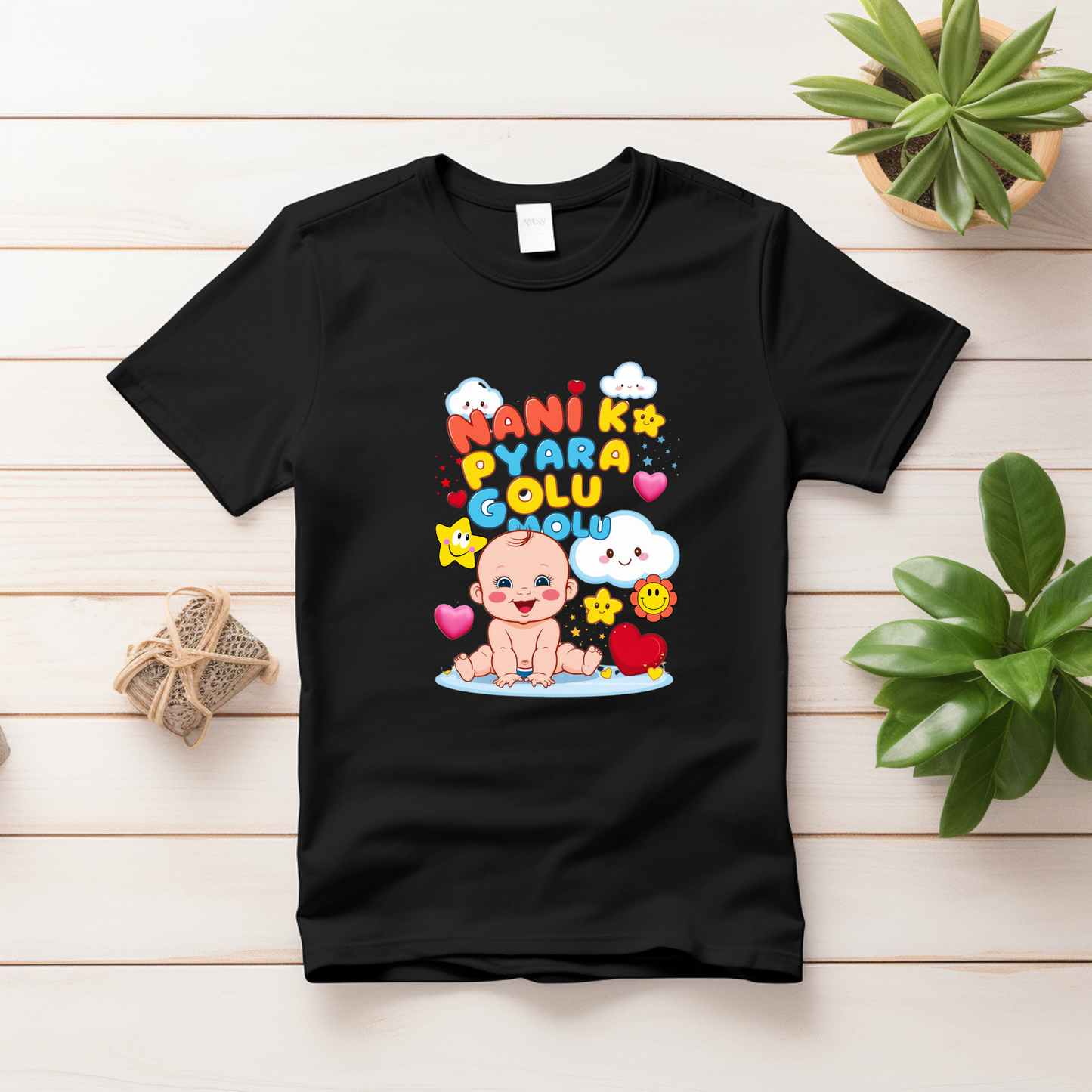 "Nani Ka Pyara Golu Molu" Toddler T-Shirt – Soft Cotton, Half Sleeve, Round Neck, Boys T-shirt