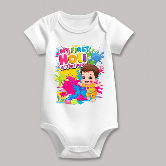 Holi Special Kids Rompersβ "My First Holi " Festive Outfit