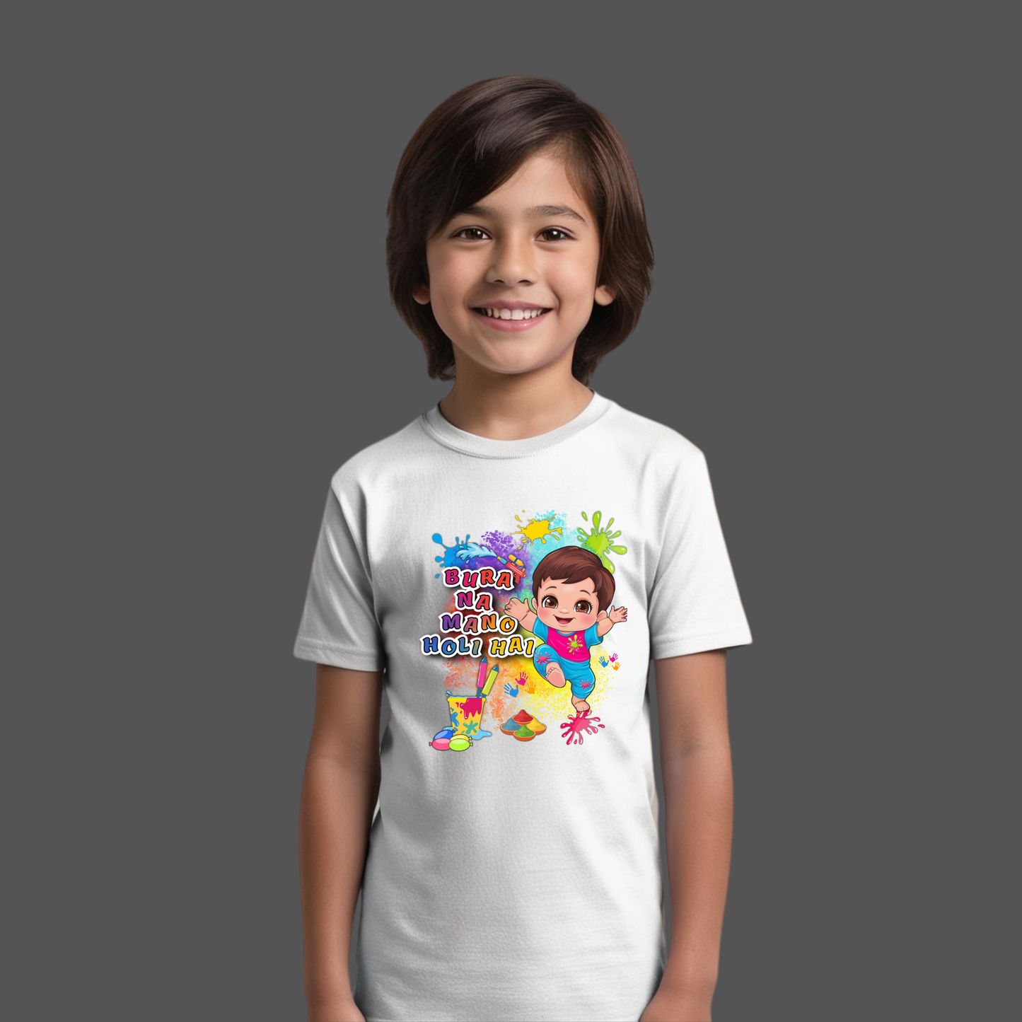 π¨ Holi Special Girls T-shirt β "Bura no Mano " π | Festive Outfit for Kids