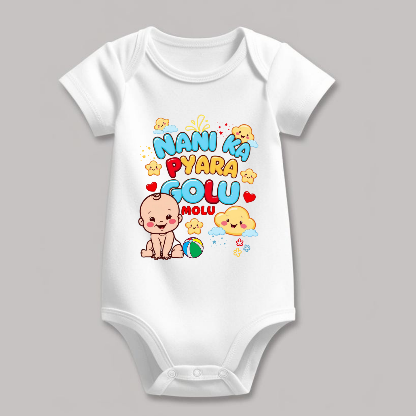 "Nani Ka Pyara Golu Molu" Toddler T-Shirt – Soft Cotton, Half Sleeve, Round Neck, Boys T-shirt