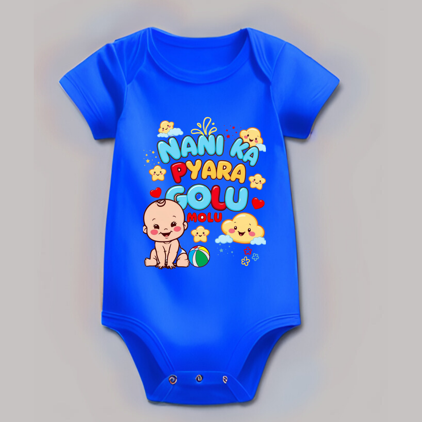 "Nani Ka Pyara Golu Molu" Toddler T-Shirt – Soft Cotton, Half Sleeve, Round Neck, Boys T-shirt
