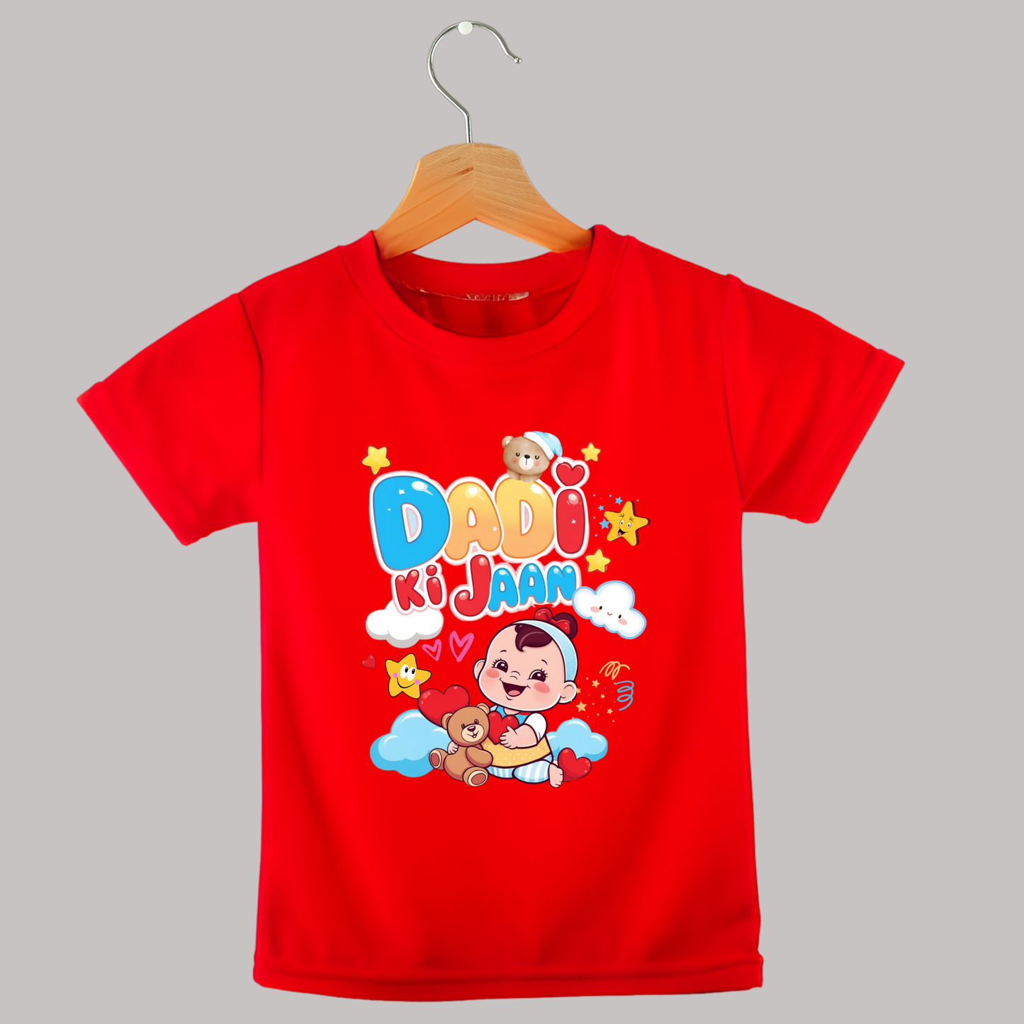 "Dadi Ki Jaan " Girls T-shirts– Soft Cotton, Half Sleeve, Round Neck,