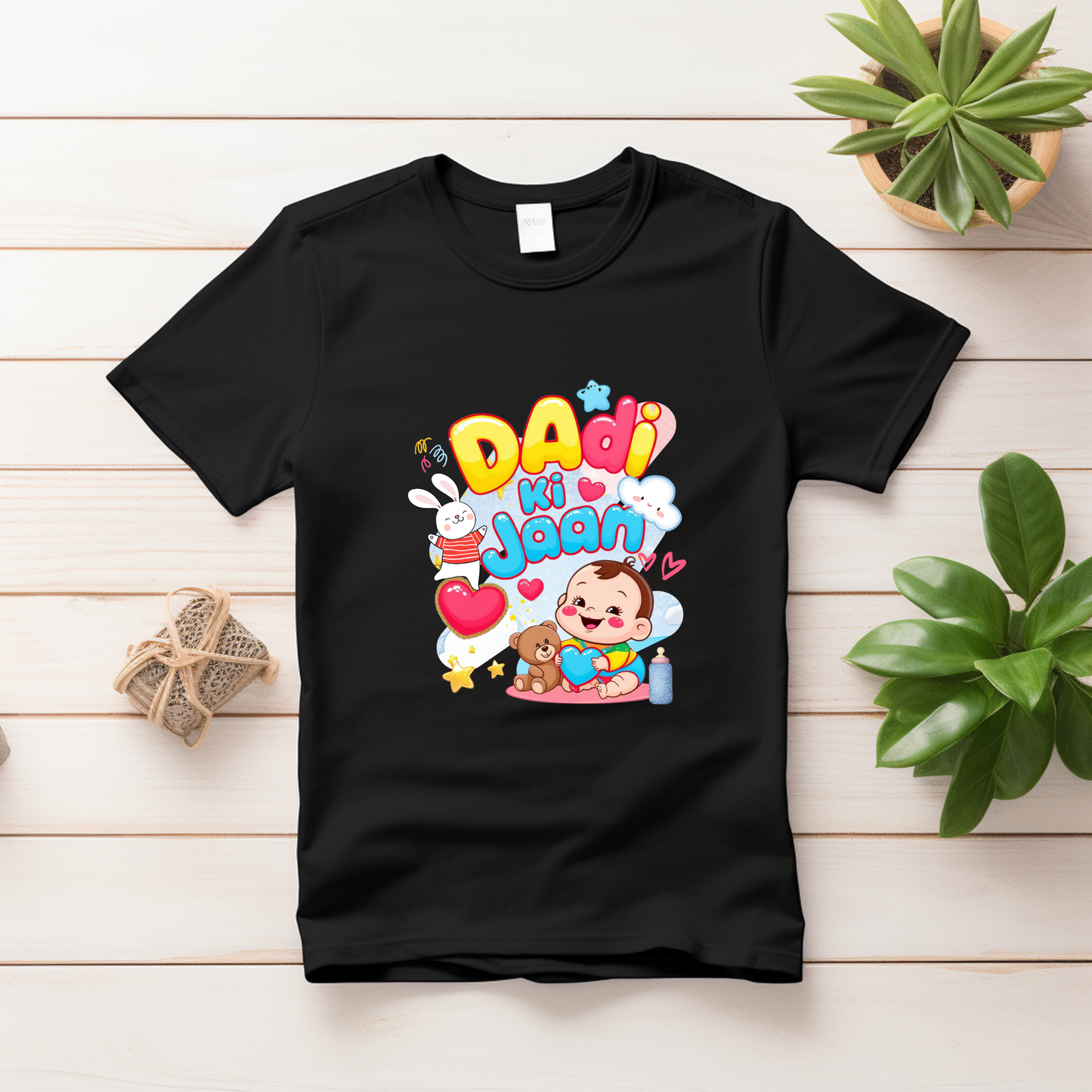 "Dadi Ki Jaan " Boys T-shirt – Soft Cotton, Half Sleeve, Round Neck,