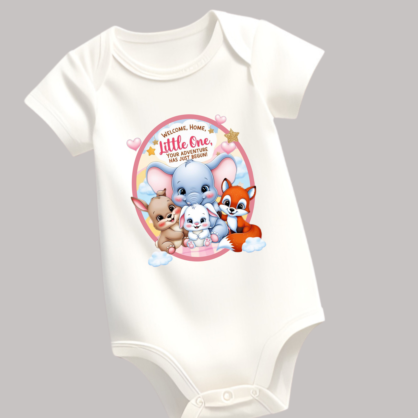 πΆ Adorable Baby Romper β Soft Cotton | Cute Printed Design | Perfect Welcome Home Outfit (Unisex)