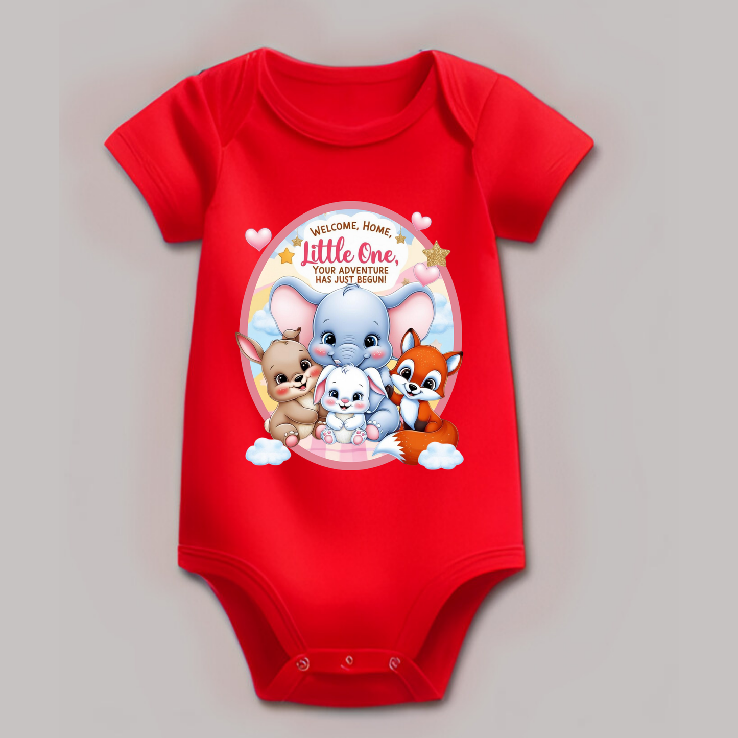 πΆ Adorable Baby Romper β Soft Cotton | Cute Printed Design | Perfect Welcome Home Outfit (Unisex)