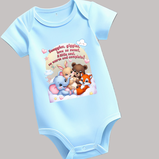 πΆ Adorable Baby Romper β Soft Cotton | Cute Printed Design | Perfect Welcome Home Outfit (Unisex)