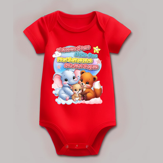πΆ Adorable Baby Romper β Soft Cotton | Cute Printed Design | Perfect Welcome Home Outfit (Unisex)