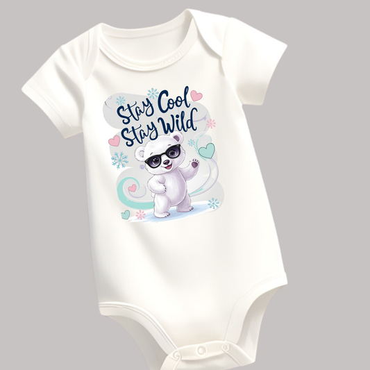 Stay Cool, Stay Wild Romper – Fun & Comfy Baby Outfit ( Unisex)