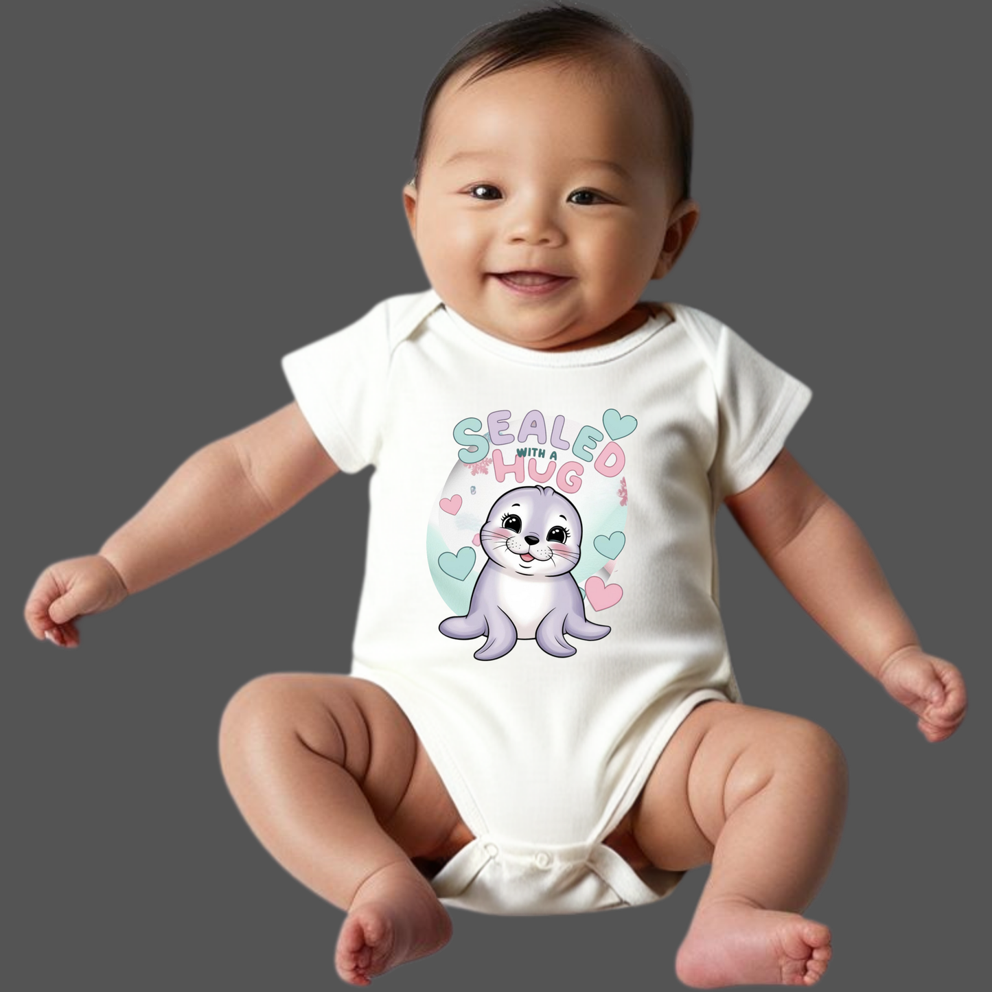 Sealed with a Hug Romper – Cute & Comfy Tee for Babies & Kids (Unisex)