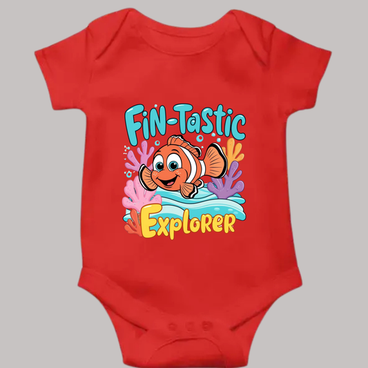 Captain Finny – Ocean Explorer Baby Romper | 100% Cotton | Exclusive Design