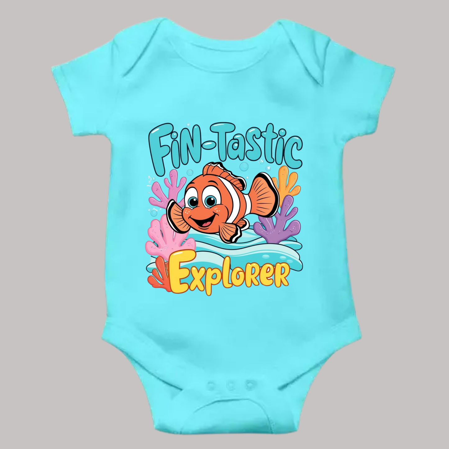 Captain Finny – Ocean Explorer Baby Romper | 100% Cotton | Exclusive Design