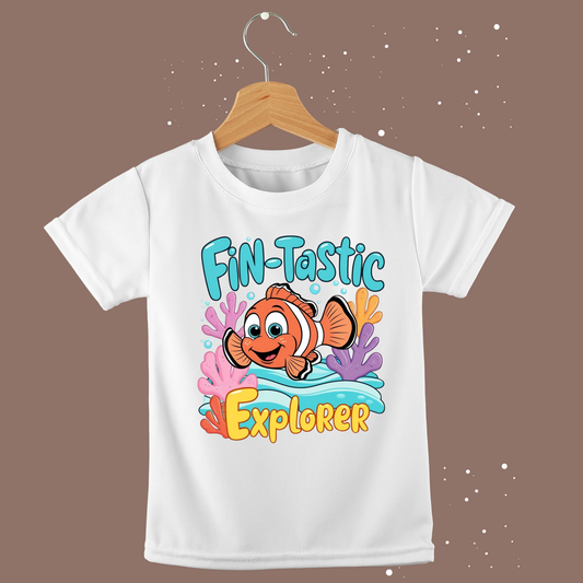 Captain Finny – Ocean Explorer Baby T-Shirt | 100% Cotton | Exclusive Design ( Girls )