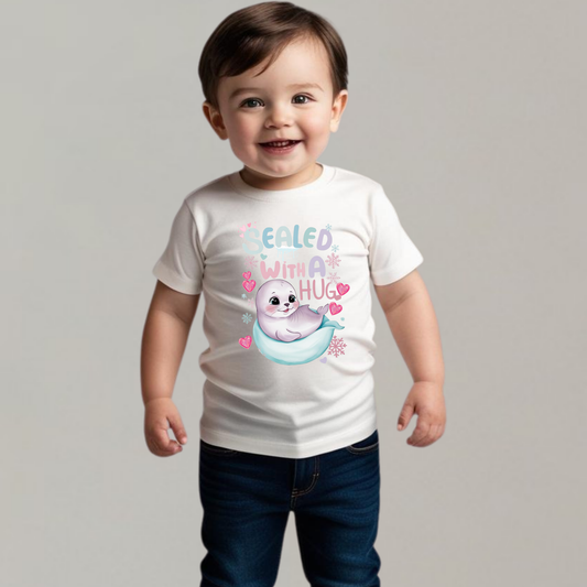 Sealed with a Hug T-Shirt – Cute & Comfy Tee for Babies & Kids