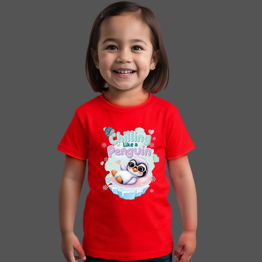 Chilling Like a Penguin T-Shirt – Cool & Adorable Tee for Babies & Kids