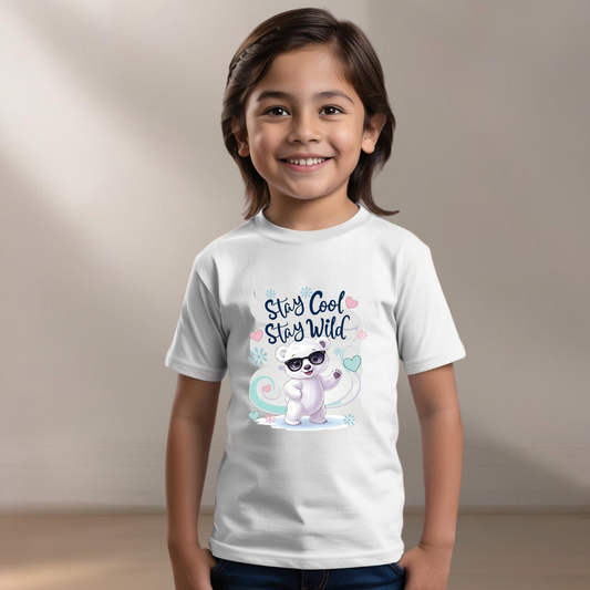 Stay Cool, Stay Wild T-Shirt – Trendy & Fun Tee for Babies & Kids