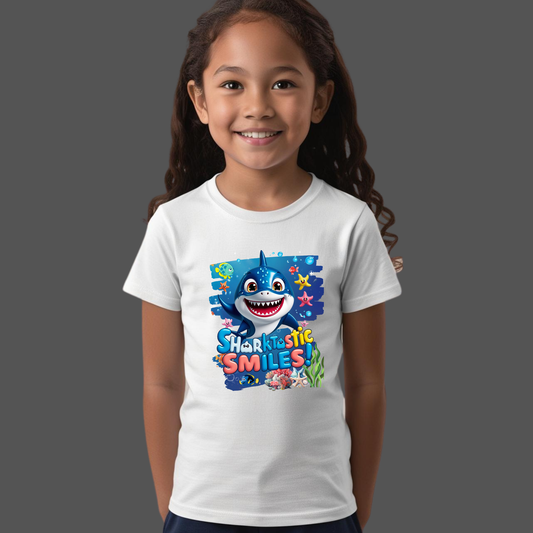 Snappy Shark Kids T-Shirt - "Sharktastic Smiles"