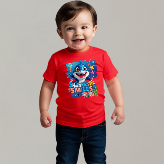 Snappy Shark Kids T-Shirt - "Sharktastic Smiles"