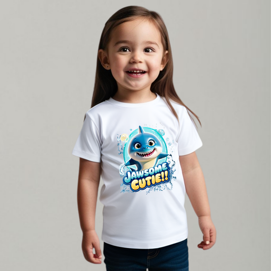 Snappy Shark Kids T-Shirt -" Jawsome Cutie"