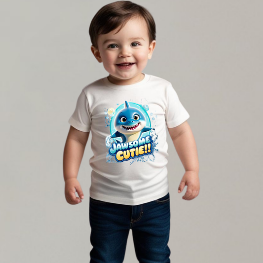 Snappy Shark Kids T-Shirt -" Jawsome Cutie"