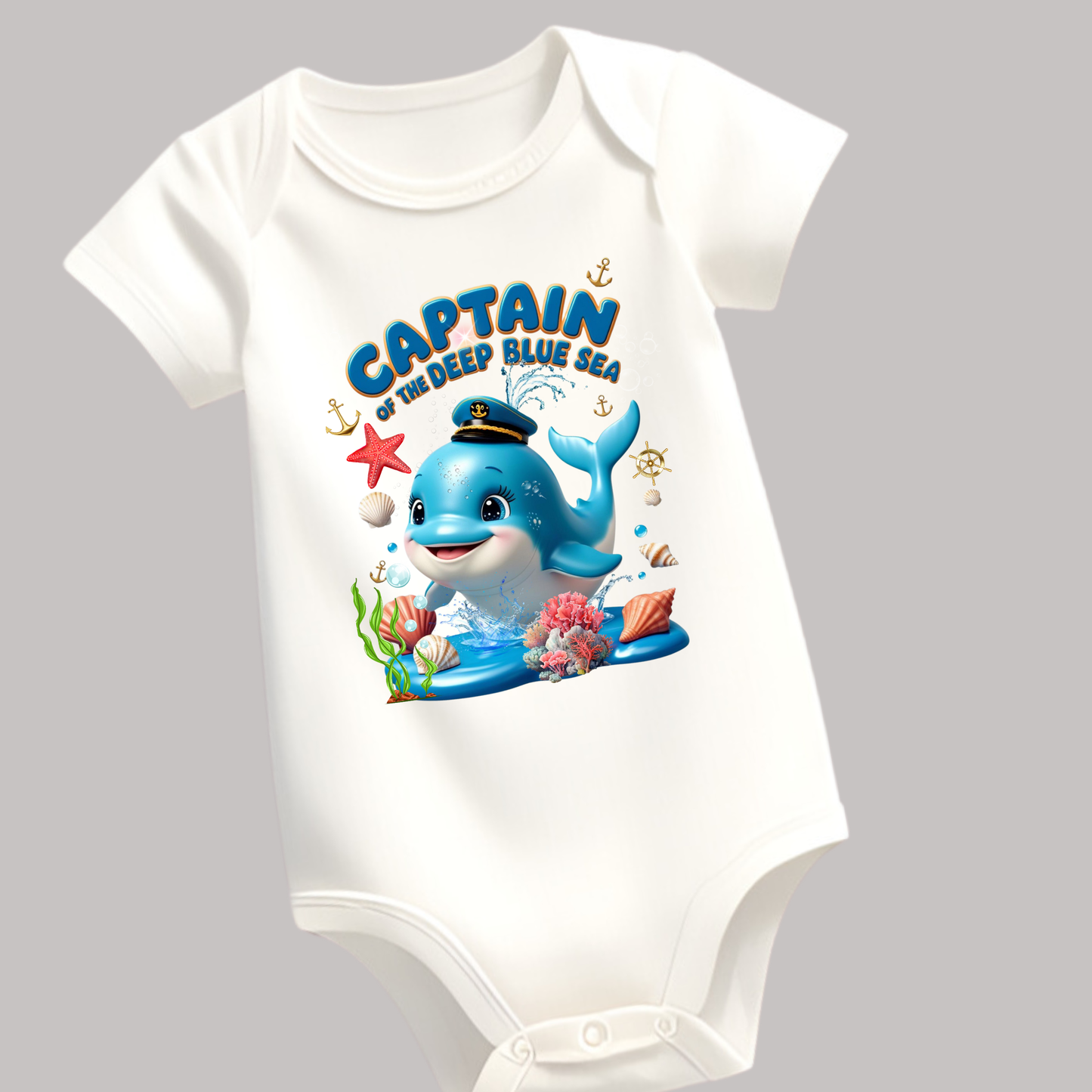 🧢 Captain of the Deep Blue Sea - Cool Summer Romper (Unisex)