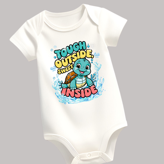 🐢 Meet Shelly the Sea Turtle! Tough Outside, Sweet Inside - Ocean Adventure Summer Romper - ( Unisex)