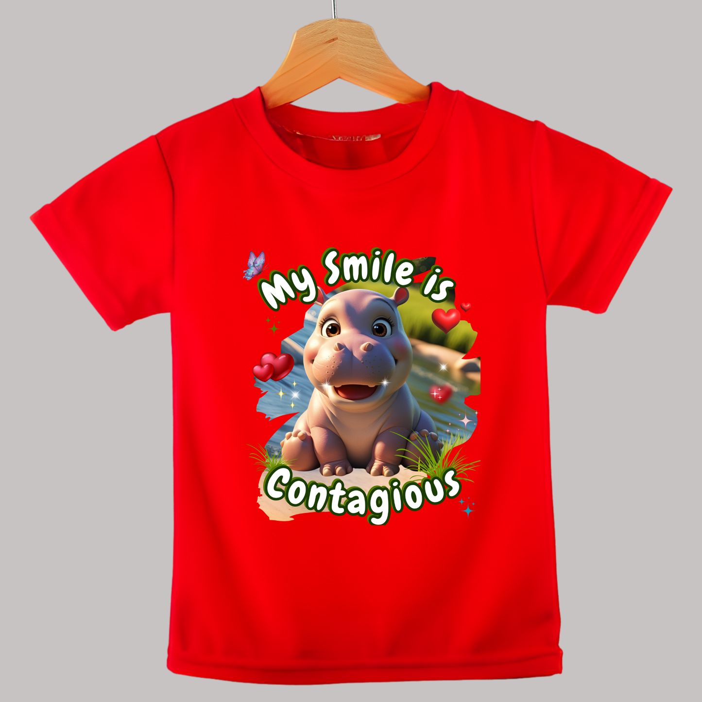 My Smile is Contagious - Baby T-Shirt -Boys