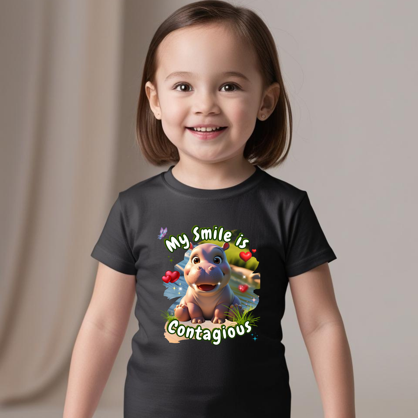My Smile is Contagious - Baby T-Shirt - Girls