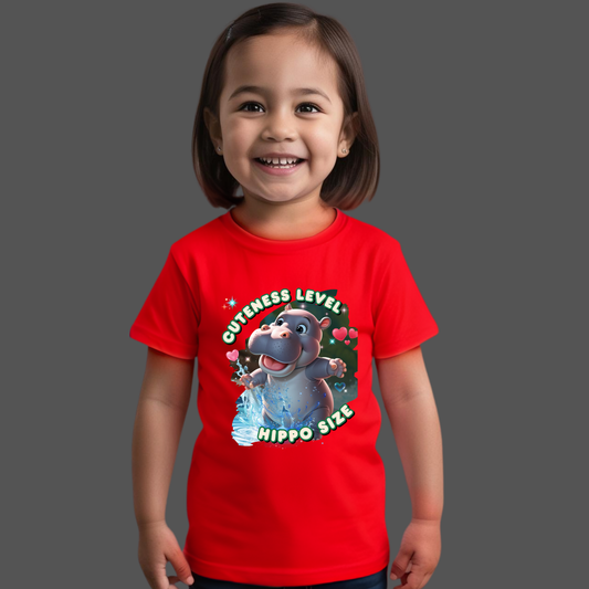 Cuteness Level: Hippo Size - Baby T-Shirt