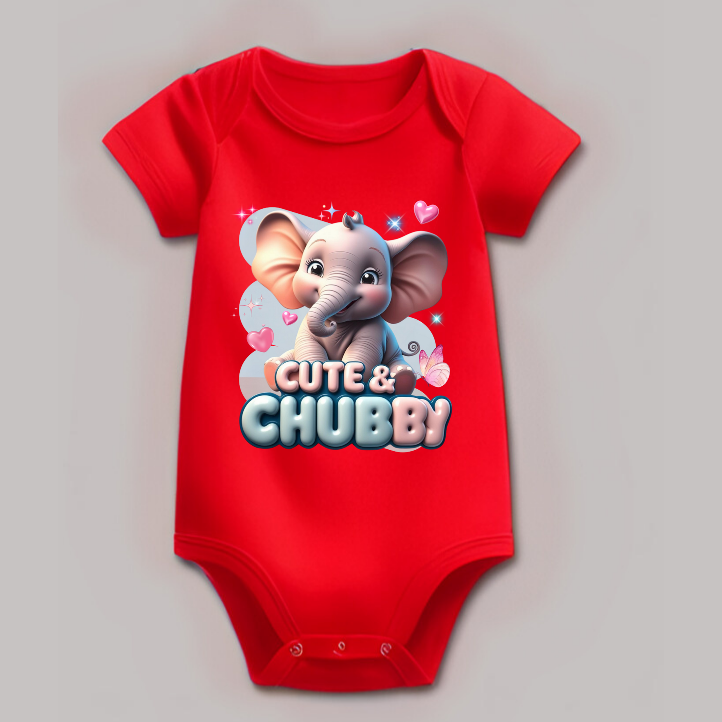 Cute and Chubby - Baby Elephant Romper | 100% Cotton | Made in India