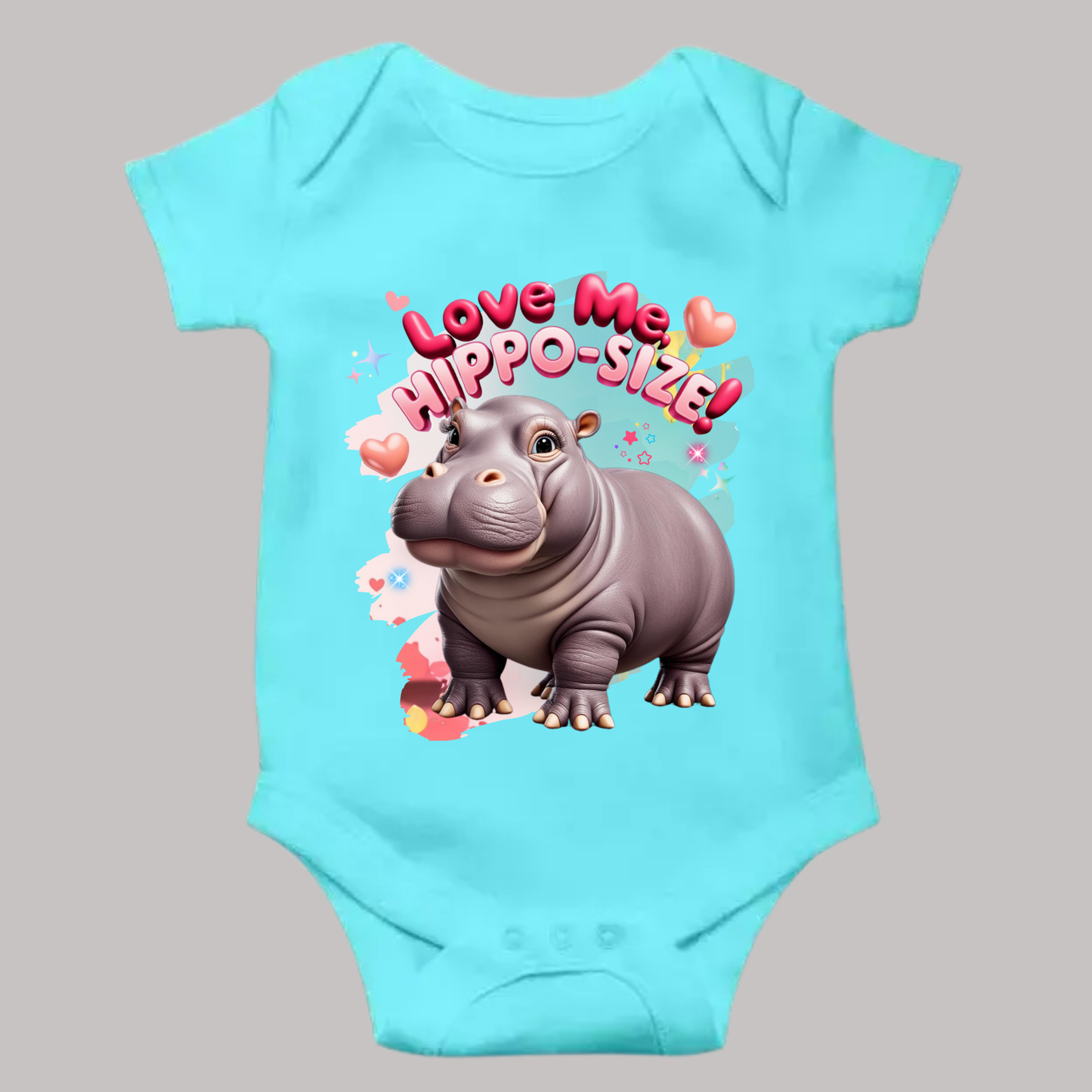 Love Me, Hippo-Size - Baby Romper | 100% Cotton | Made in India