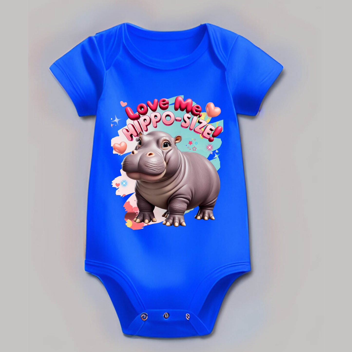 Love Me, Hippo-Size - Baby Romper | 100% Cotton | Made in India