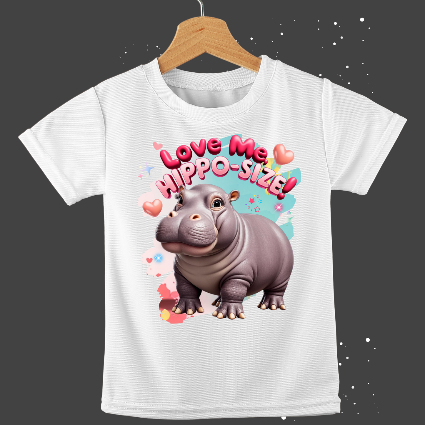 Love Me, Hippo-Size - Kids T-Shirt | 100% Cotton | Made in India