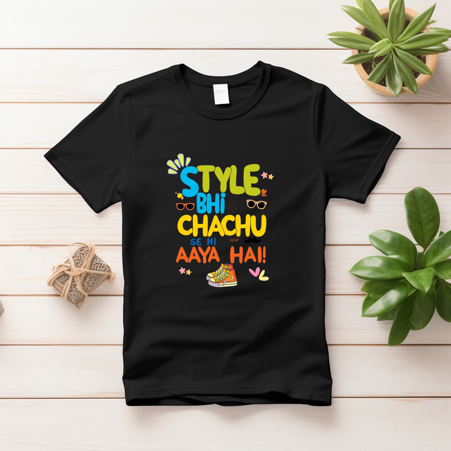 Style bhi Chachu se hi aaya hai โ Cool Toddler T-shirt