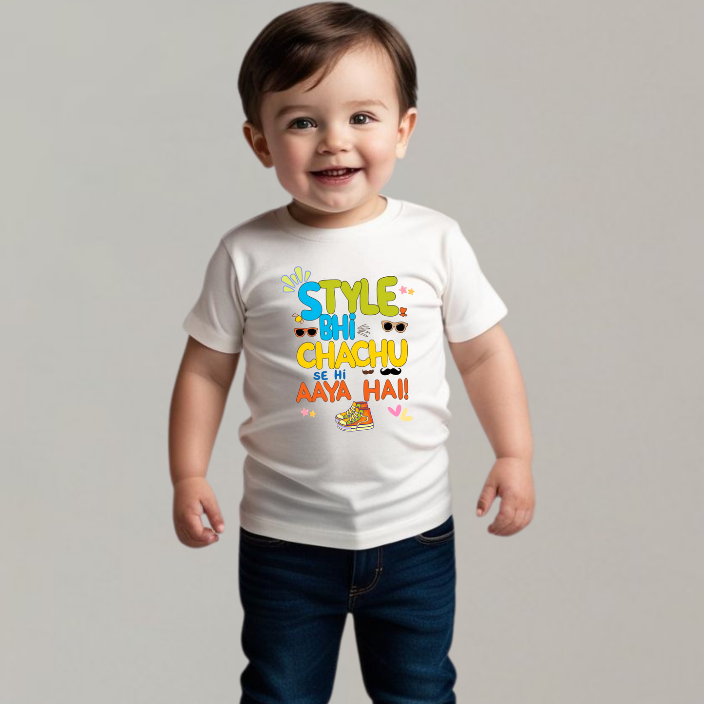 Style bhi Chachu se hi aaya hai โ Cool Toddler T-shirt