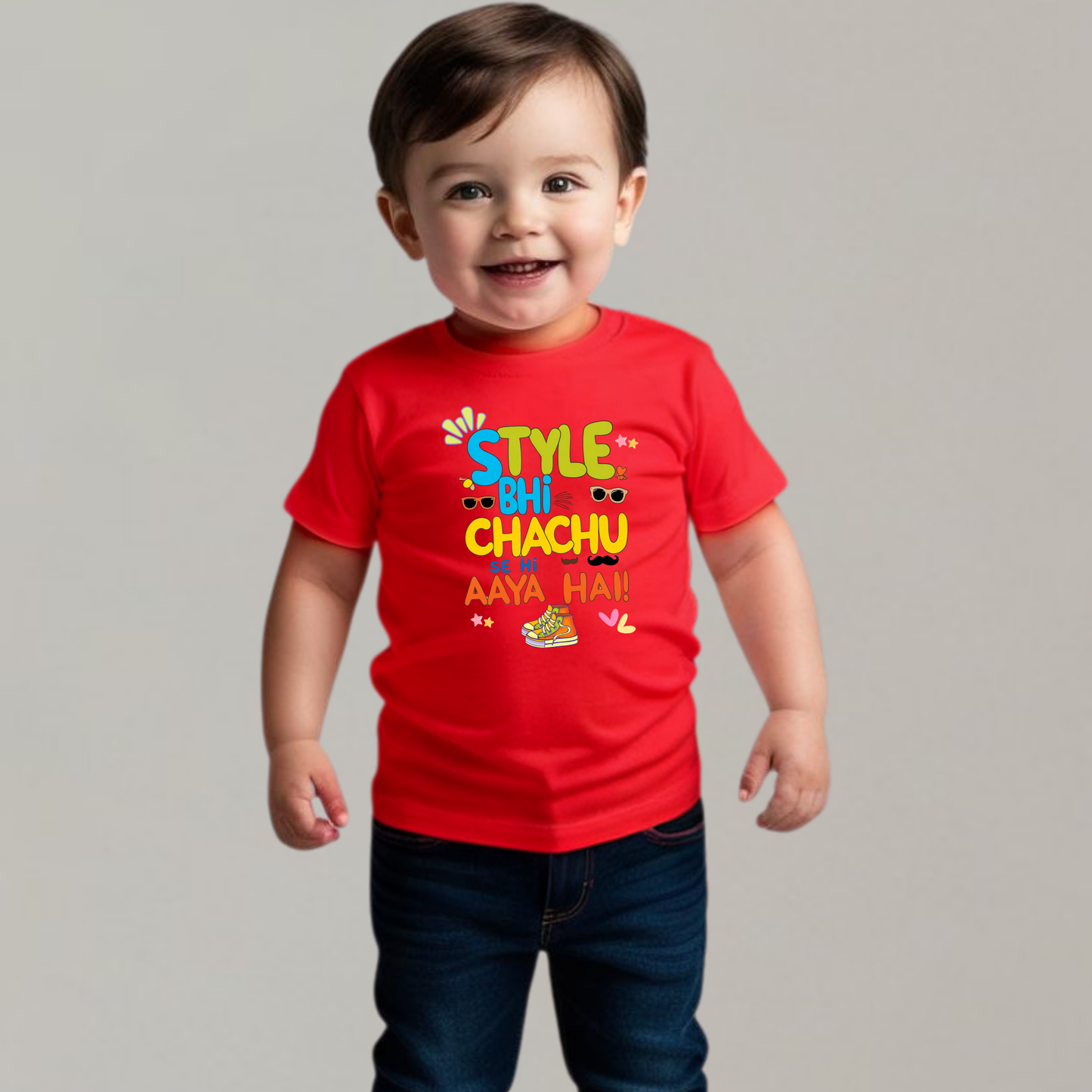 Style bhi Chachu se hi aaya hai โ Cool Toddler T-shirt