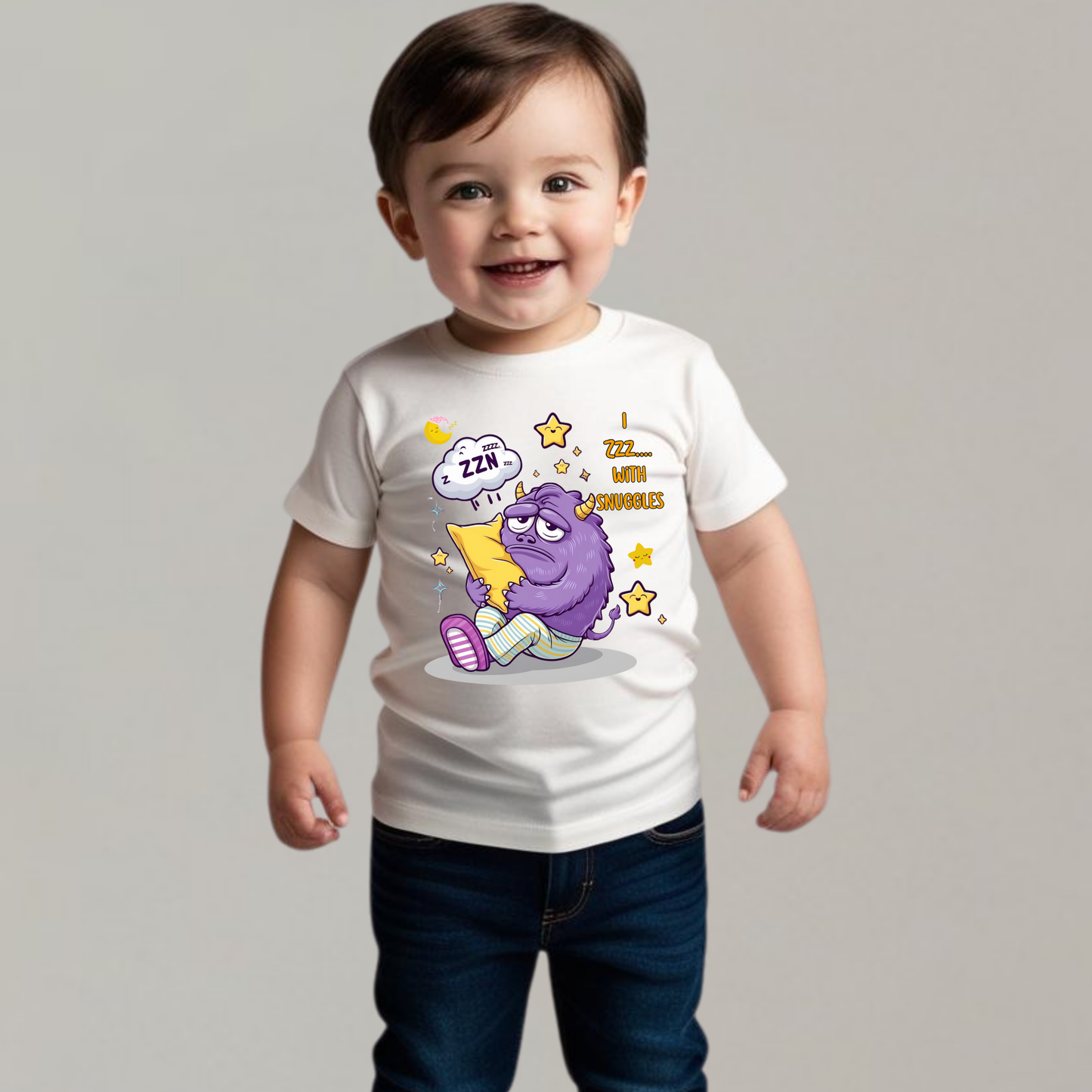 I Zzz.... with Snuggles – Cozy Kids T-Shirt