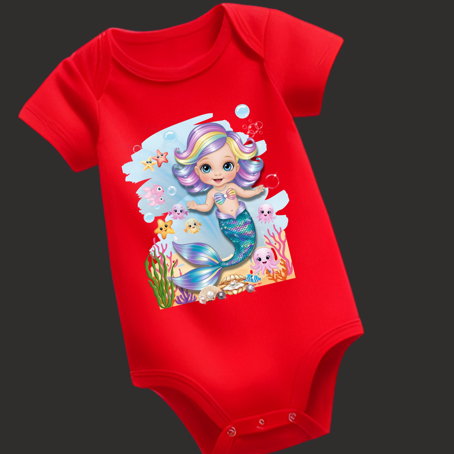 π§ββοΈ Tiny Tail, Big Dreams β Adorable Mermaid Romper for Little Ocean Lovers!