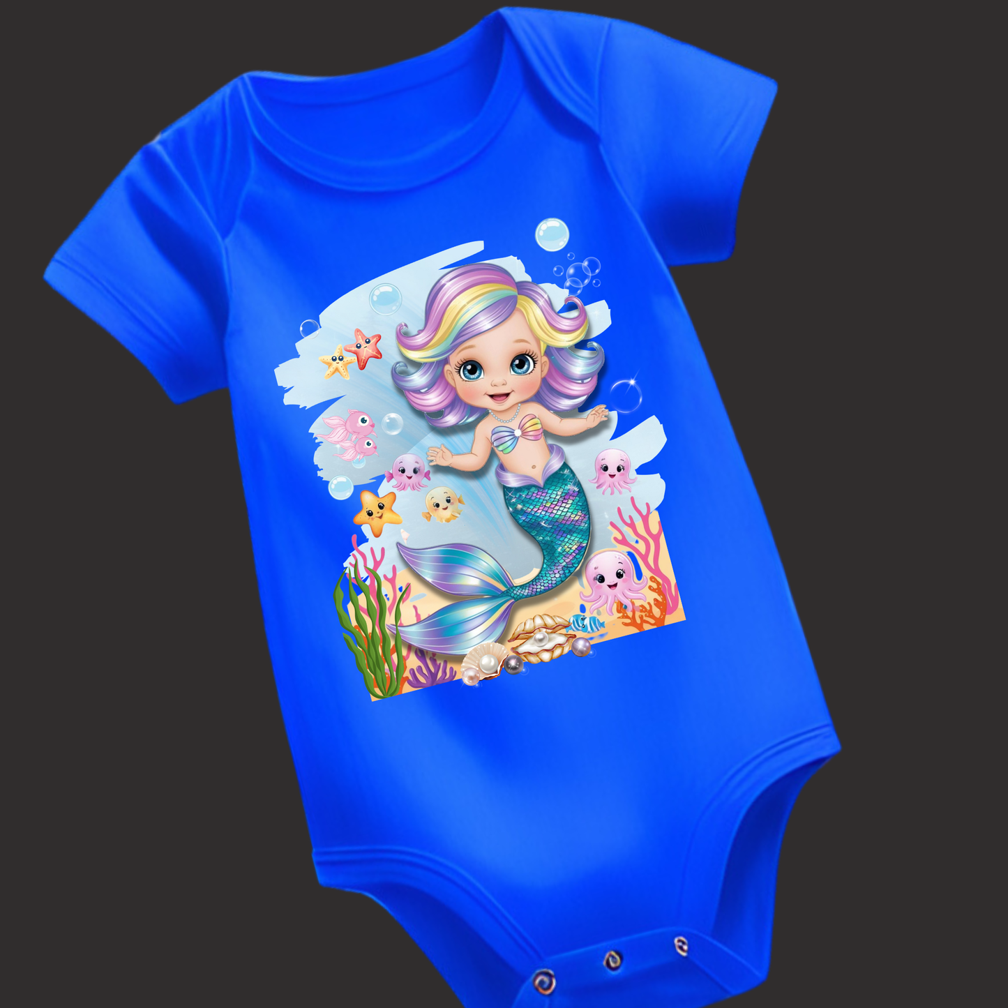 π§ββοΈ Tiny Tail, Big Dreams β Adorable Mermaid Romper for Little Ocean Lovers!