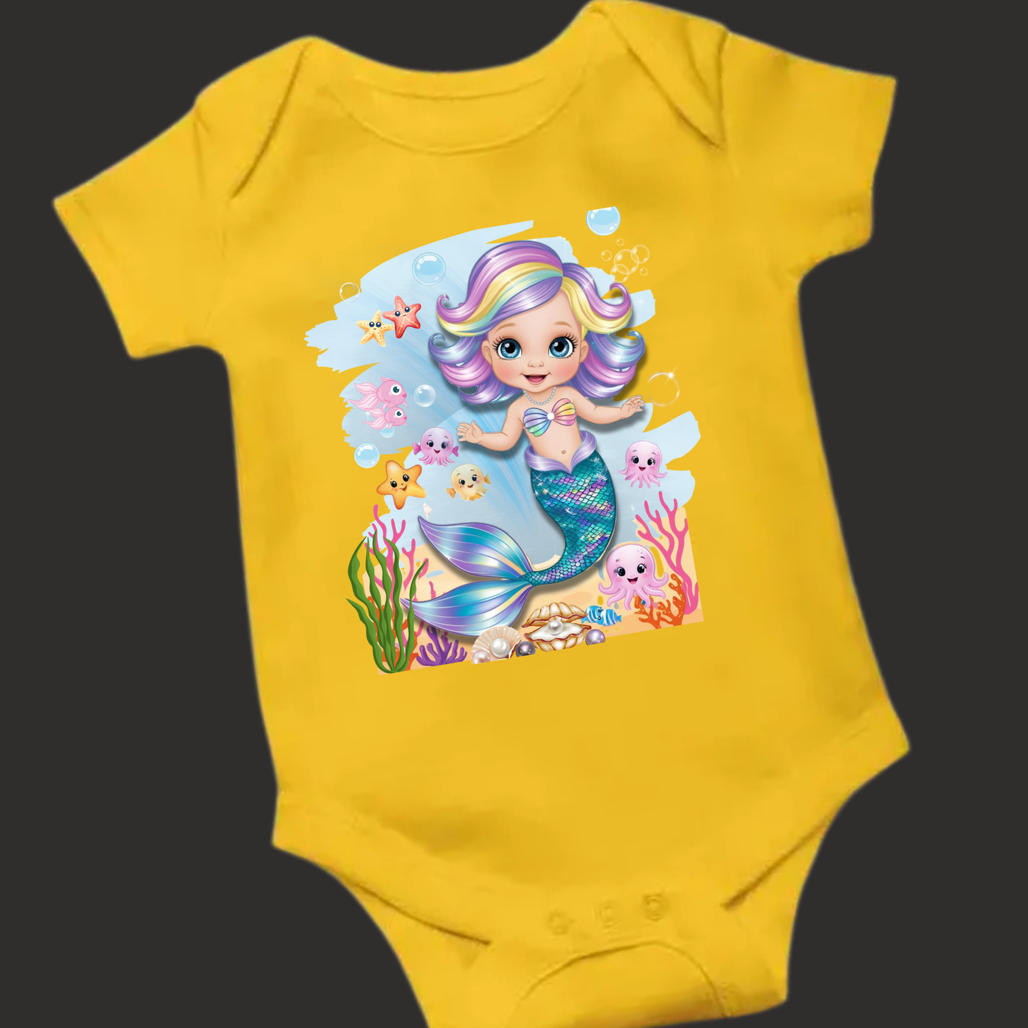 π§ββοΈ Tiny Tail, Big Dreams β Adorable Mermaid Romper for Little Ocean Lovers!